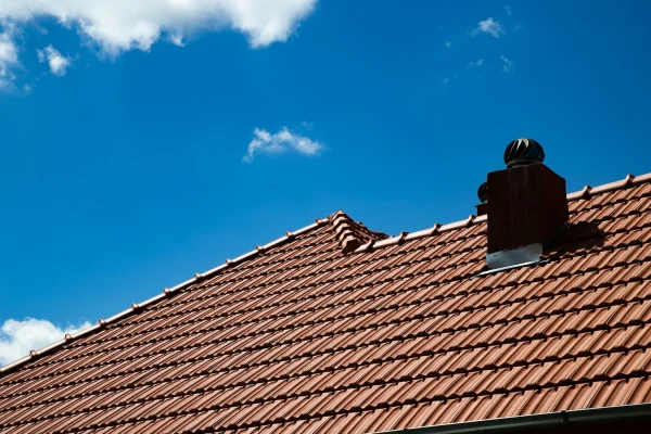 new-red-tiles-roof-and-blue-sky